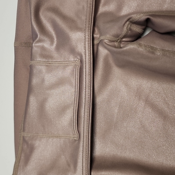Athleta Shine Taupe Leggings, Size MP - Picture 3 of 7